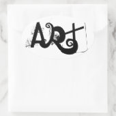 Sticker Ovale écriture de contraste ART amusant | (Sac)