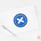 Sticker Ovale Edimbourg Écosse (Enveloppe)
