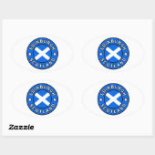Sticker Ovale Edimbourg Écosse (Feuille)