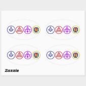 Sticker Ovale Édition des Shriners et amis (Feuille)