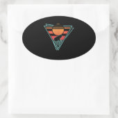 Sticker Ovale EDM Synthwave Venin Frog 80 (Sac)