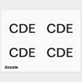 Sticker Ovale Éducateur certifié du diabète (Feuille)