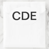 Sticker Ovale Éducateur certifié du diabète (Sac)