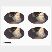 Sticker Ovale Edward de Vere, 17e comte d'Oxford (Feuille)