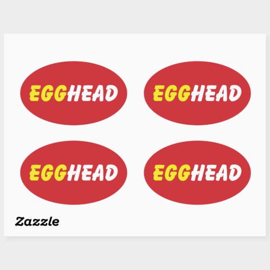 STICKER OVALE EGGHEAD (Feuille)