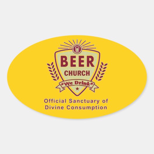STICKER OVALE ÉGLISE DE BIÈRE (Devant)