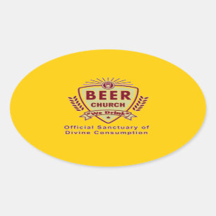 STICKER OVALE ÉGLISE DE BIÈRE