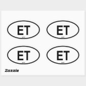 Sticker Ovale Egypte "ET" (Feuille)