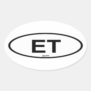 Sticker Ovale Egypte "ET"