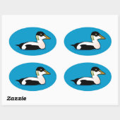 Sticker Ovale Eider commun Birdorable (Feuille)