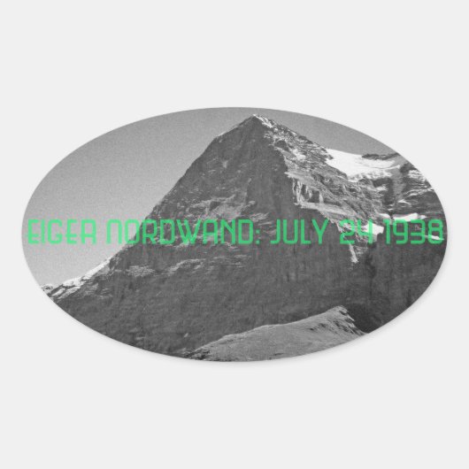 Sticker Ovale Eiger Mountain Climat North Face (Devant)
