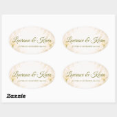Sticker Ovale Elegant Botanical Wedding (Feuille)