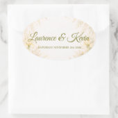 Sticker Ovale Elegant Botanical Wedding (Sac)