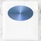 Sticker Ovale Elégant Couleur Bleu Personnalisé Modèle tendance (Sac)