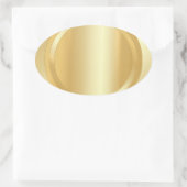 Sticker Ovale Élégant Modèle Faux Gold Glamor Ajouter votre text (Sac)