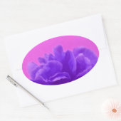 Sticker Ovale Elegant Purple Raspberry Floral (Enveloppe)