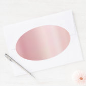 Sticker Ovale Elegant Rose Gold Blank Template Create Your Own (Enveloppe)