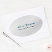 Sticker Ovale Élégant style contemporain moderne Arrière - plan  (Enveloppe)