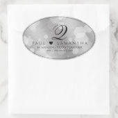 Sticker Ovale Élégante fête du 10e anniversaire du Mariage de Ti (Sac)