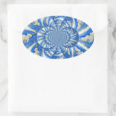 Sticker Ovale Elégante peinture à l'aquarelle d'orchidée blanche (Sac)