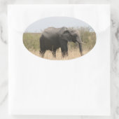 Sticker Ovale éléphant mara (Sac)