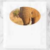Sticker Ovale Éléphants (Sac)