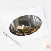 Sticker Ovale Elle reste (Enveloppe)