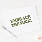 STICKER OVALE EMBRASSEZ LE SUCK ! (Enveloppe)