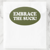 STICKER OVALE EMBRASSEZ LE SUCK ! (Sac)