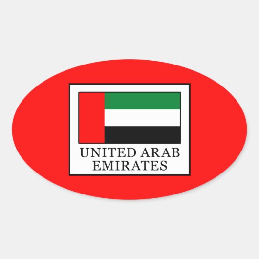 Sticker Ovale Émirats arabes unis (Devant)
