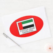 Sticker Ovale Émirats arabes unis (Enveloppe)