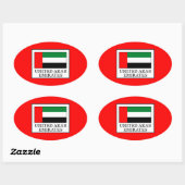 Sticker Ovale Émirats arabes unis (Feuille)