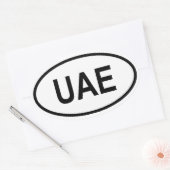Sticker Ovale Émirats arabes unis "EAU" (Enveloppe)