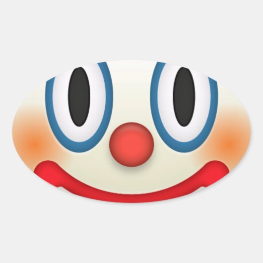 Sticker Ovale Emoji Clown (Devant)