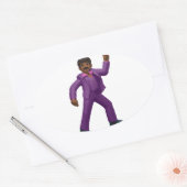 Sticker Ovale Emoji Dancing Man (Enveloppe)