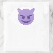 Sticker Ovale emoji diable (Sac)