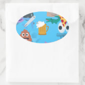 Sticker Ovale emoji garçon (Sac)