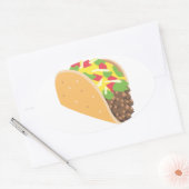 Sticker Ovale emoji taco (Enveloppe)