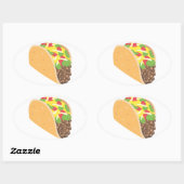 Sticker Ovale emoji taco (Feuille)