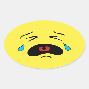 Sticker Ovale Emoji Tad Face