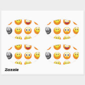 Sticker Ovale emojis (Feuille)