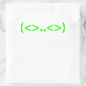 Sticker Ovale Emoticon japonais ALIEN (Sac)