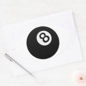 Sticker Ovale émoticône huit balles (Enveloppe)