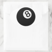 Sticker Ovale émoticône huit balles (Sac)