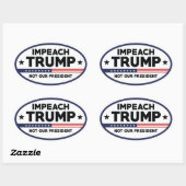 Sticker Ovale Empêcher Trump (Feuille)