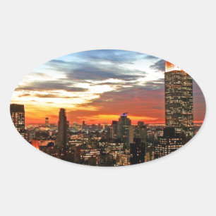 Sticker Ovale Empire State Building New York