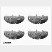 Sticker Ovale Empire States Building (Feuille)