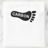 Sticker Ovale Empreinte carbone (Sac)