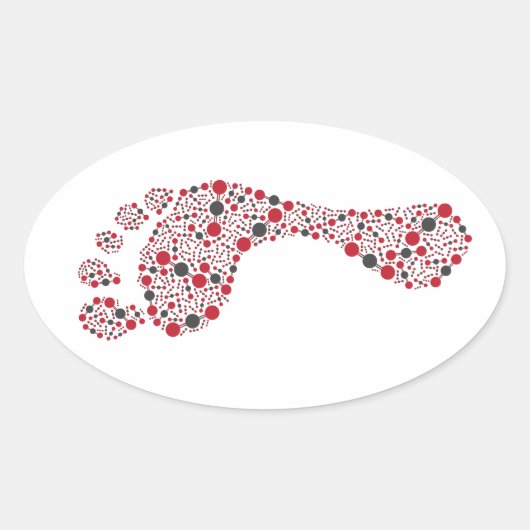 Sticker Ovale Empreinte carbone (Devant)