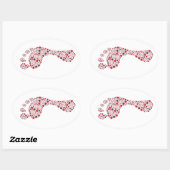 Sticker Ovale Empreinte carbone (Feuille)